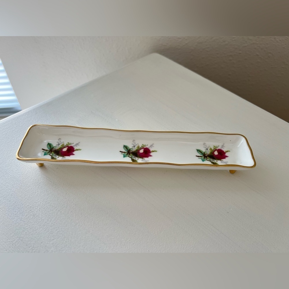 Hammersley England China Grandmother's Rose Mint Tray Fine Bone China | Spode
